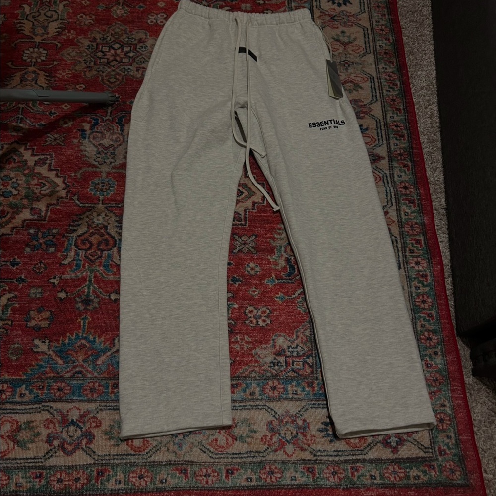 Essentials Light Gray Men's Sweatpants with Drawstring